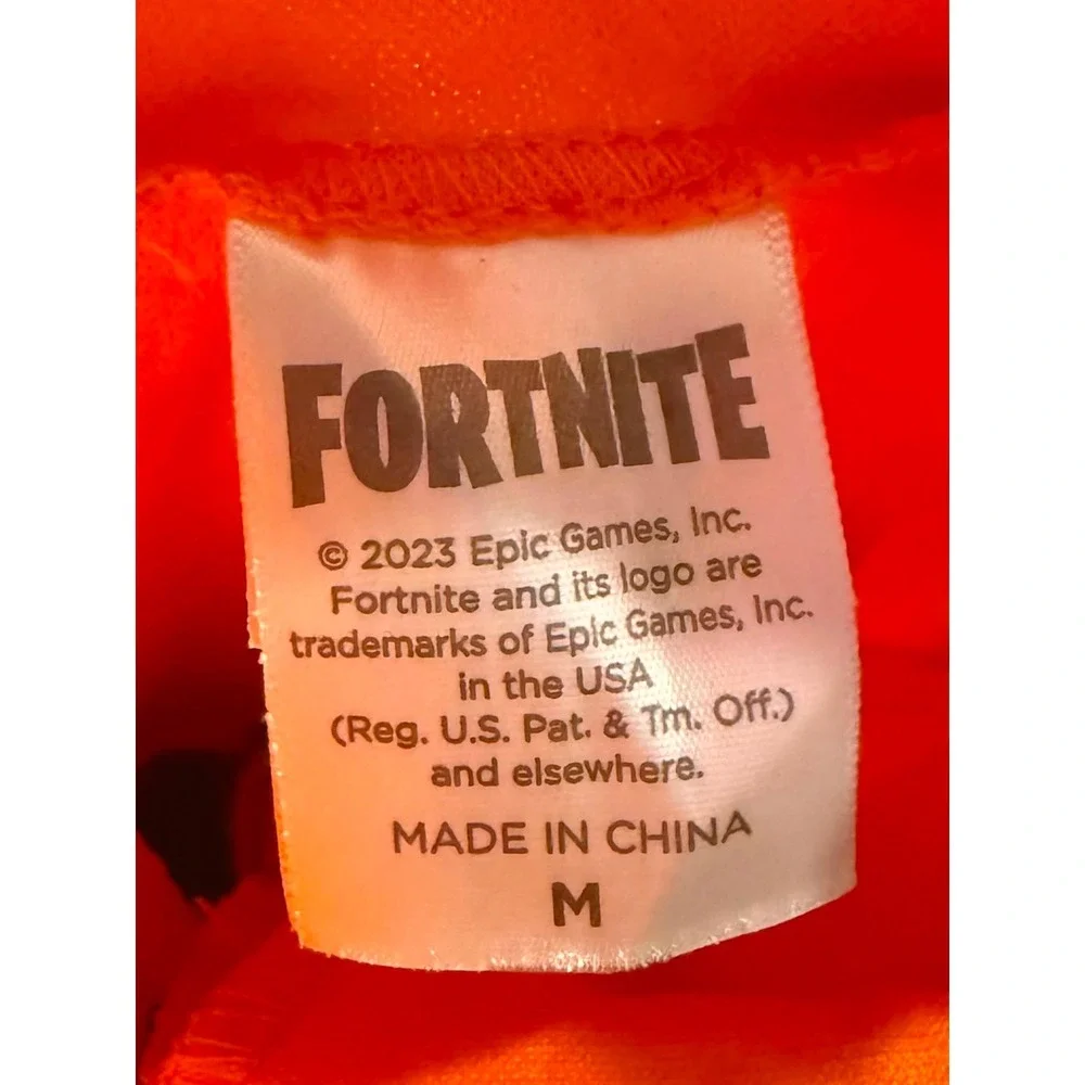 Fortnite Summit Seeker Costume Kids Medium Black Orange Jumpsuit Epic Games 2023